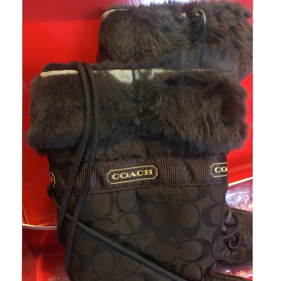 Coach Dark Brown Winter Boots - Picture 8 of 13